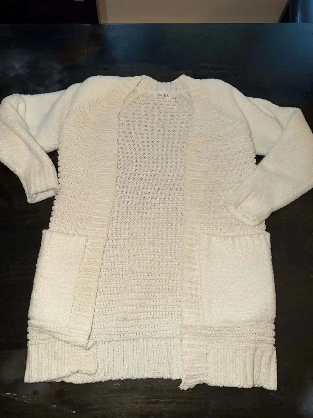 Cat & Jack Open Front Pocket Cardigan Sweater Size S 6/6X